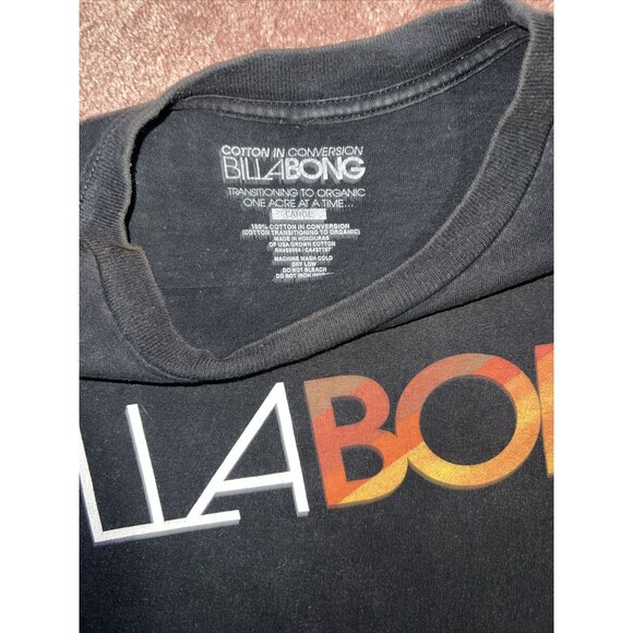 BILLABONG Mens Graphic T-Shirt Top Large Black Multi Color Cotton - Picture 3 of 6